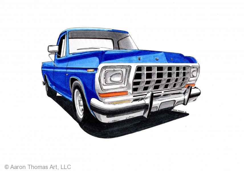 ford truck drawing