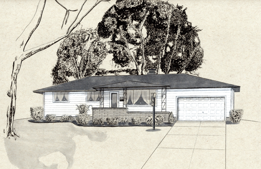 Custom Home Drawing From Photo. House Pencil Sketch Art Landscape Drawing  From Picture - Etsy